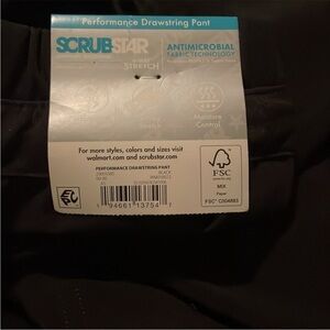 SCRUB STAR WOMEMS SCRUB PANTS NWT 2XL BLACK.
